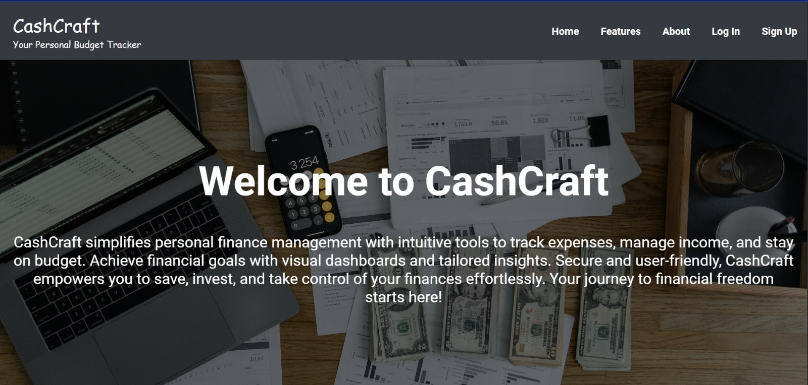 CashCraft – Personal Budget Tracker